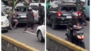 Viral! Mobil Tabrak Sejumlah Motor di Gunung Sahari